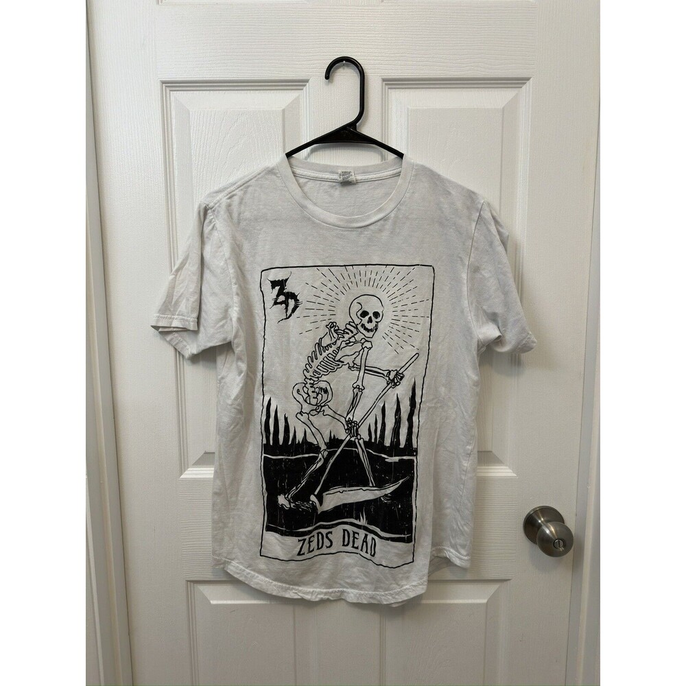 Zeds Dead 13 Skeleton Scoop T Shirt (White)